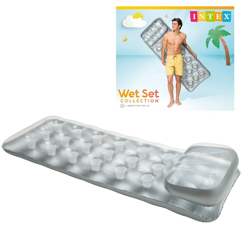 Intex Luchtbed Pocket - 188 x 71 cm - Zilver