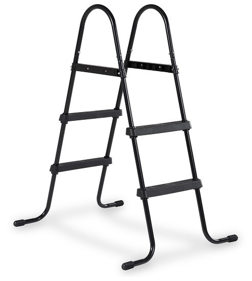 EXIT Zwembadtrap voor Frame Zwembad - Zwembadladder - 60 - 90 cm - 33 Inch - Zwart